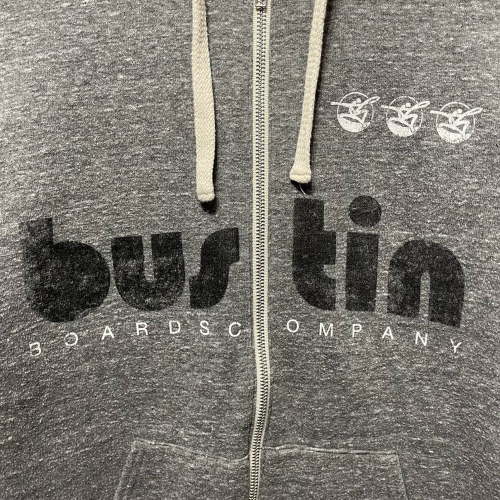 Bustin boards company casual skater skateboarding full zip sweatshirt hoodie top - Picture 2 of 4